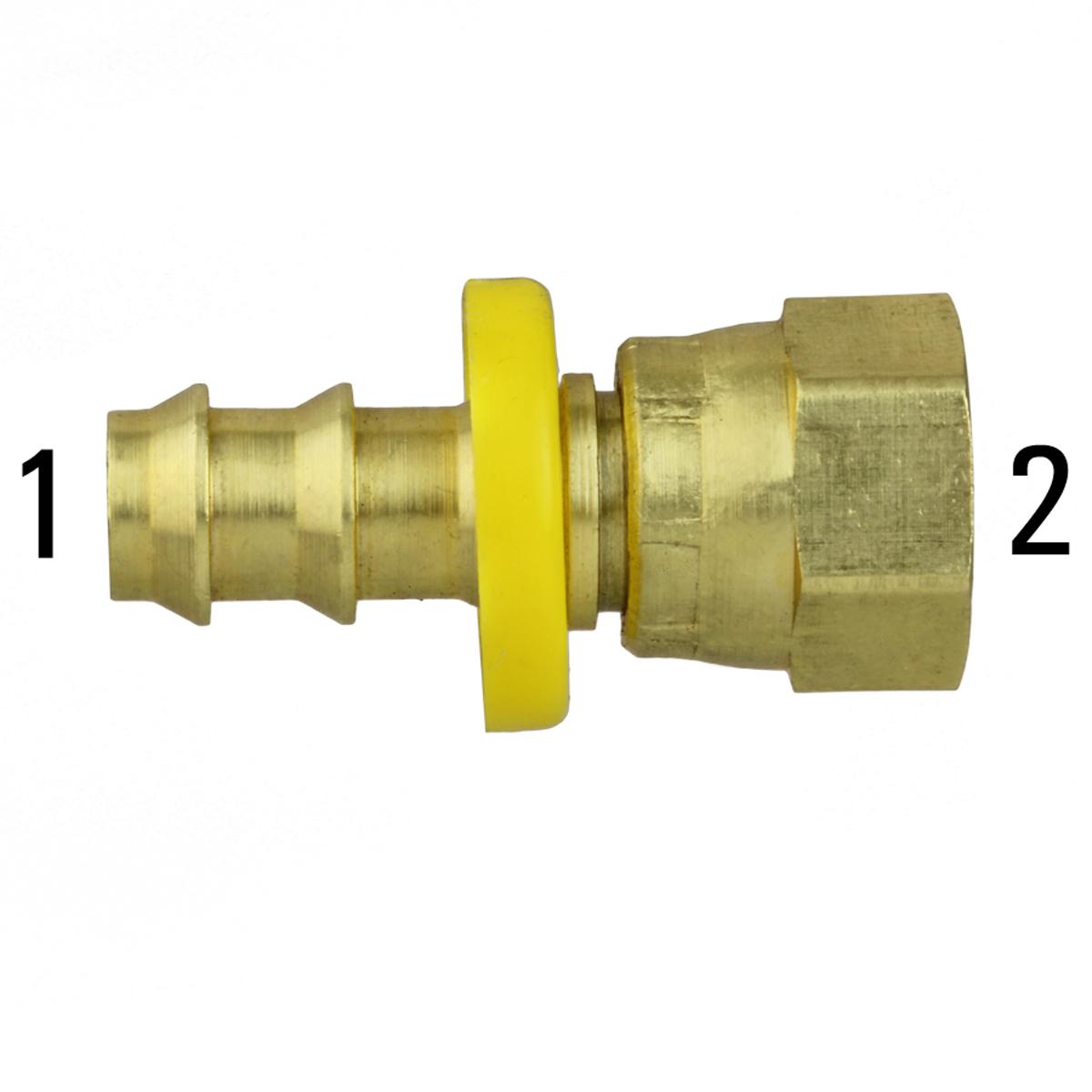 288-16-16 - HS x FJX - Push-Lock Hose Barb - Brass